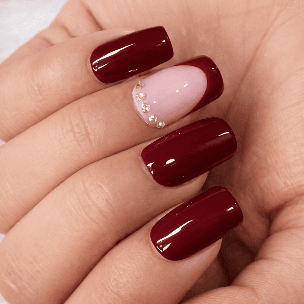 Wine Red Press-On Nails